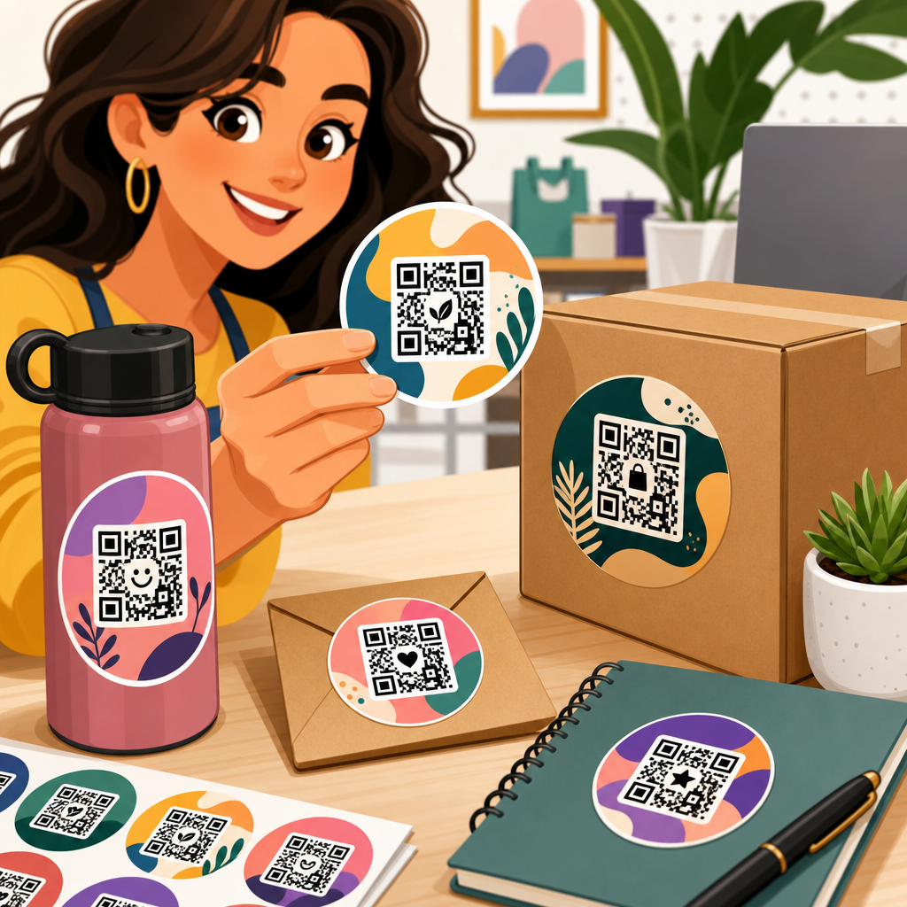 Custom QR Code Stickers for Business Branding