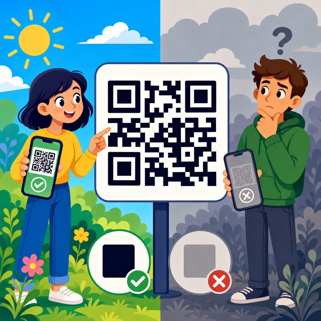 QR Code Contrast and Visibility Tips