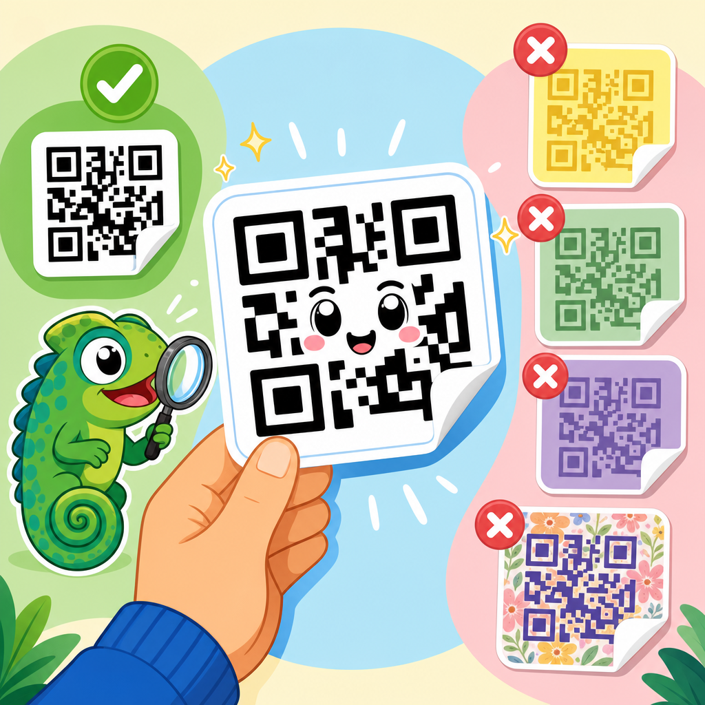 QR Code Contrast Guidelines for Stickers