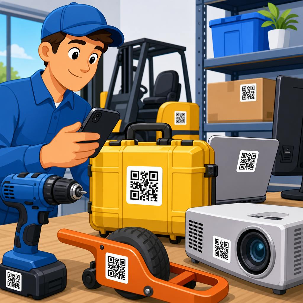 QR Code Stickers for Equipment and Assets