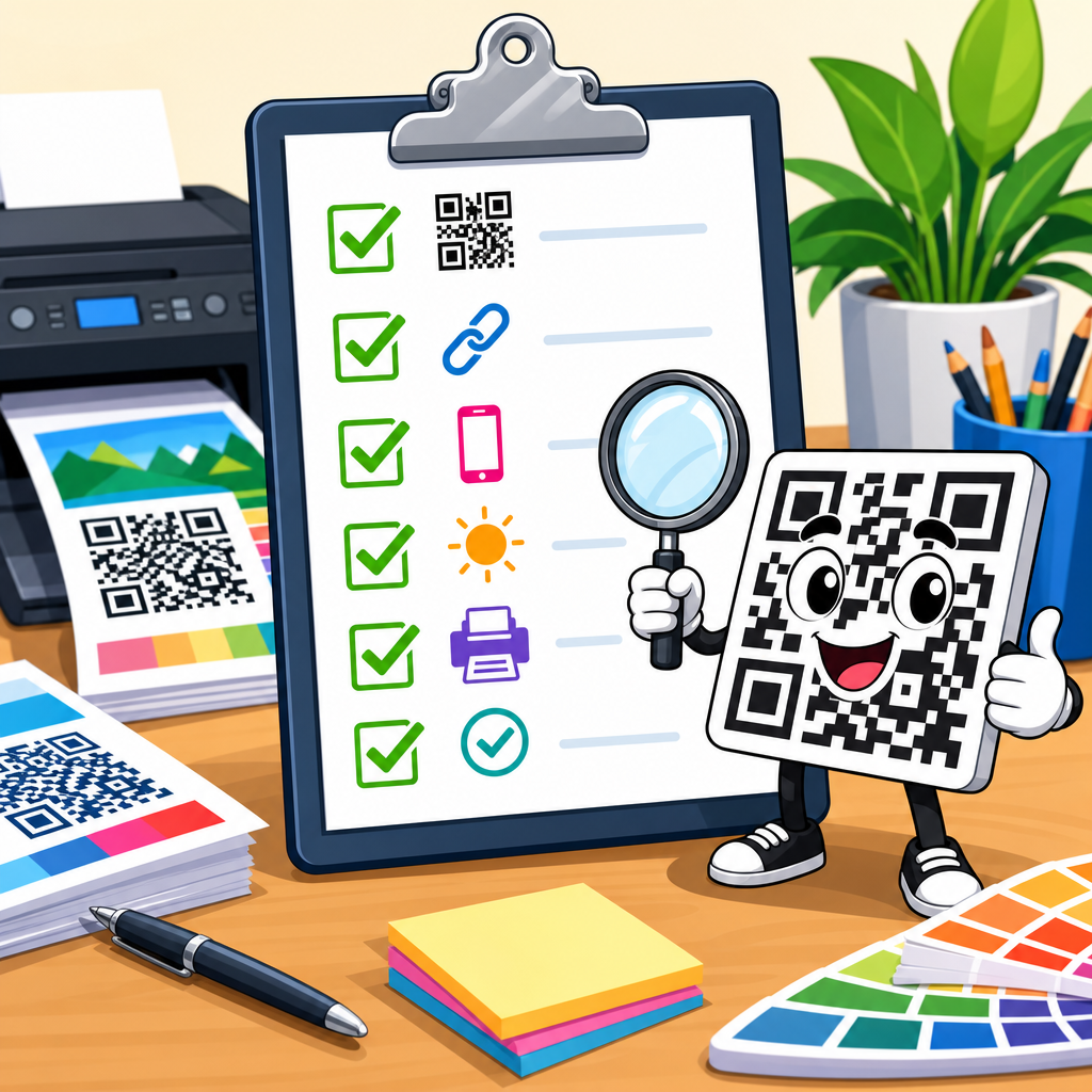 Pre-Print QR Code Checklist
