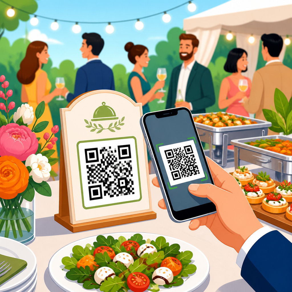 QR Codes for Event Menus and Catering